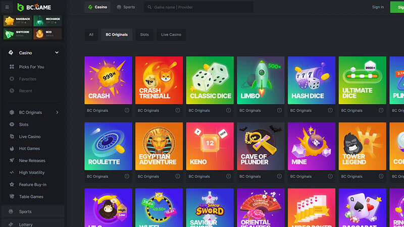 Explore the World of Gaming with APK BC.Game